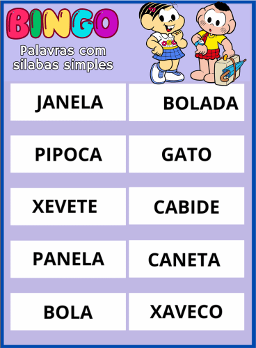 bingo palavras simples pdf imprimir 23