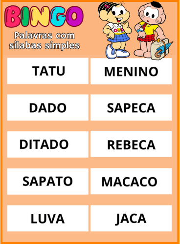 bingo palavras simples pdf imprimir 24