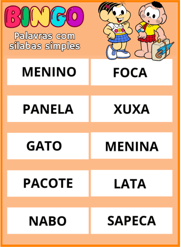 bingo palavras simples pdf imprimir 28