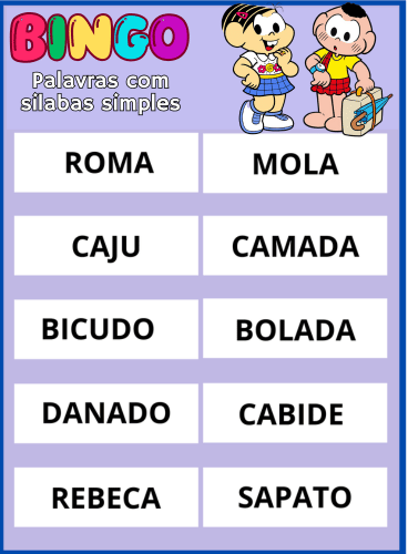 bingo palavras simples pdf imprimir 29