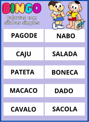 bingo palavras simples pdf imprimir 31