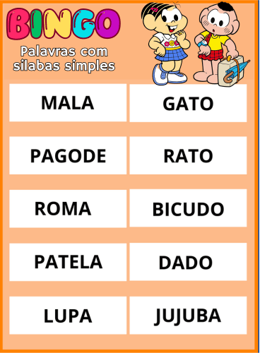 bingo palavras simples pdf imprimir 36