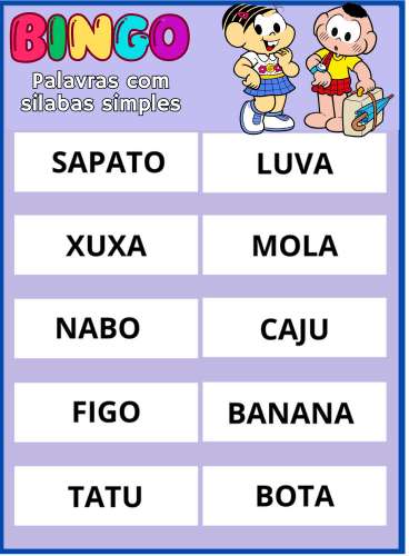 bingo palavras simples pdf imprimir 37