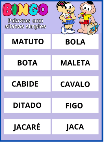 bingo palavras simples pdf imprimir 39