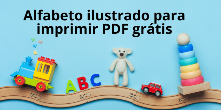 Alfabeto ilustrado para imprimir PDF grátis