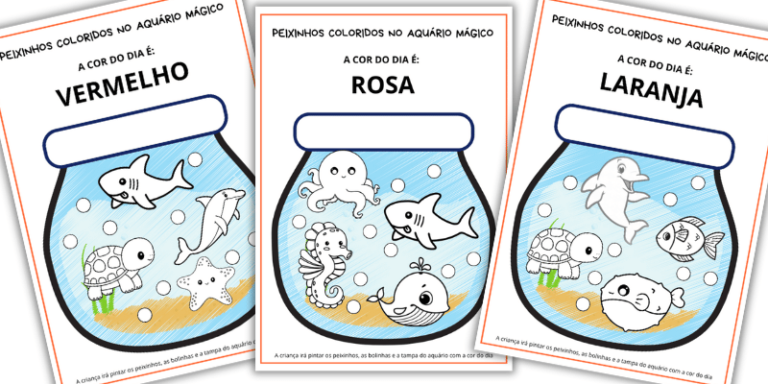 atividades infantil cores de recorte e colagem