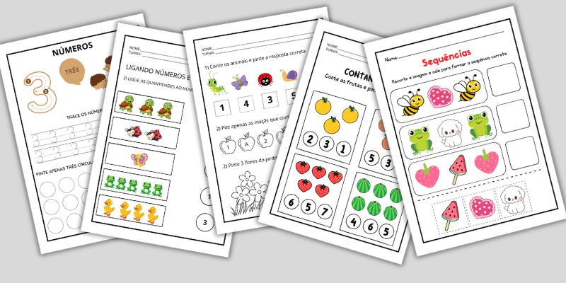 Atividades de Matemática Educação Infantil 5 Anos Para Imprimir 2 Atividades matemática educação infantil imprimir 5 anos pdf baixar grátis