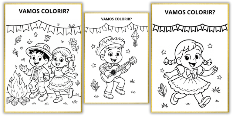 desenhos festa junina colorir imprimir