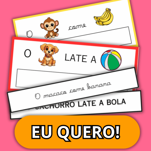 Formar frases com palavras e imagens para imprimir