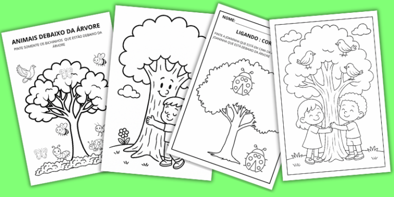 atividade dia da árvore educação infantil imprimir pdf