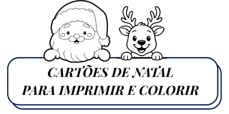 cartões de natal para imprimir e colorir