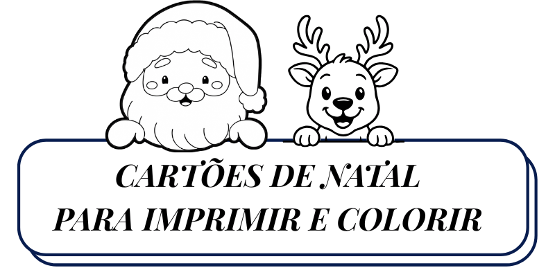 cartões de natal para imprimir e colorir