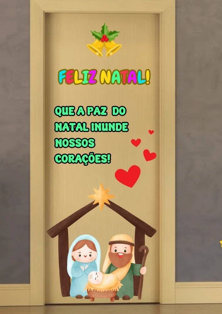 painel natal porta anjo natalino infantil 13