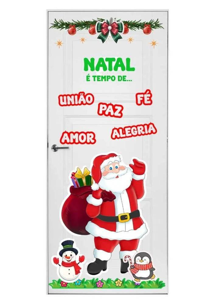 painel natal porta papai noel boas festas infantil 01