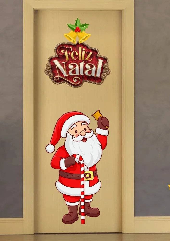 painel natal porta papai noel classico infantil 11