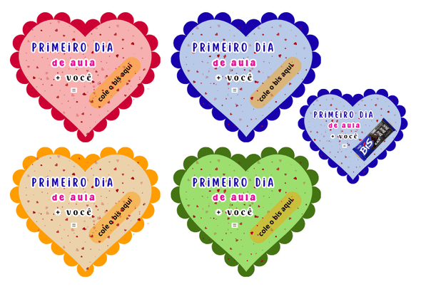 lembrancinhas volta as aulas para imprimir para bis coração