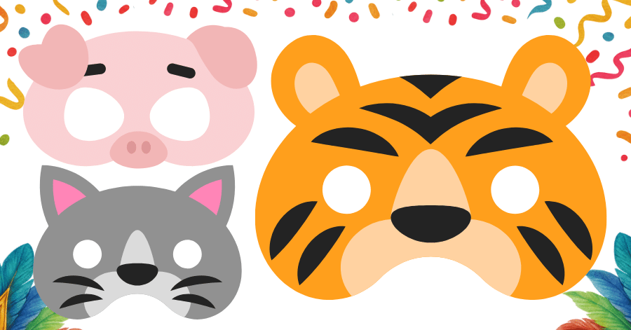 Máscaras de Carnaval infantil para Imprimir