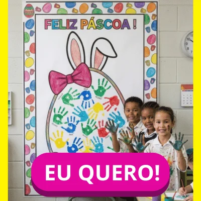 Cartaz coletivo pascoa educacao infantil pdf para imprimir