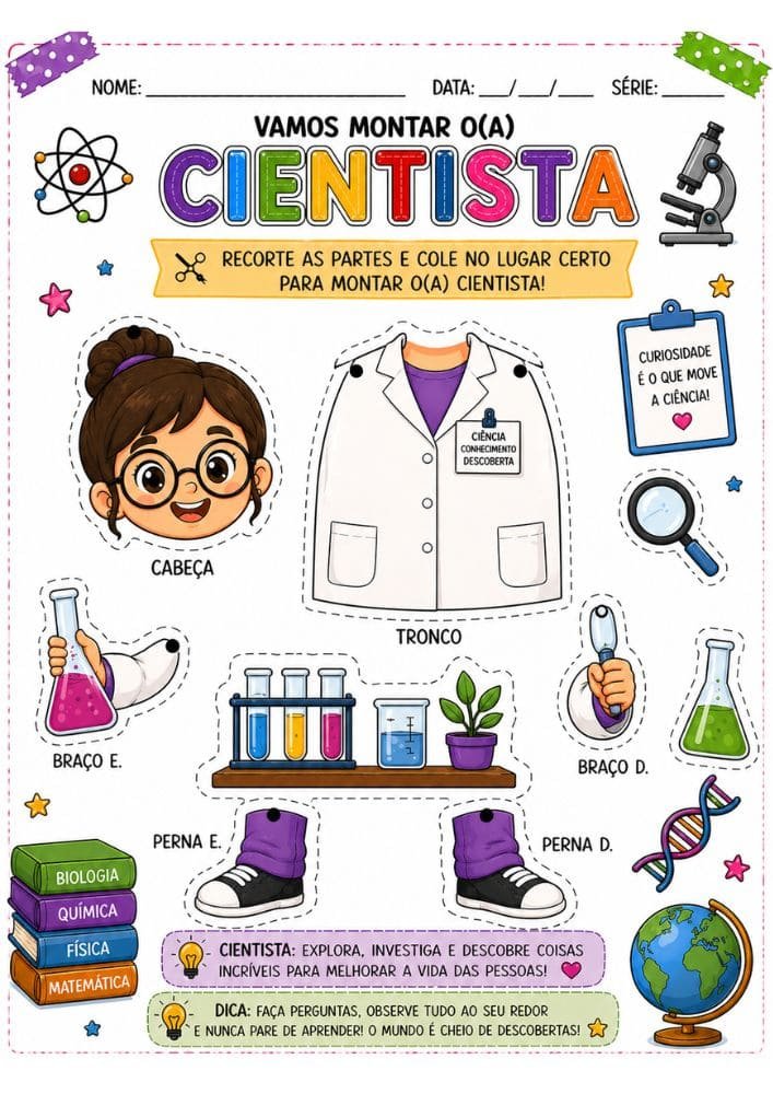 atividade de recorte e colagem dia do trabalho mecanino