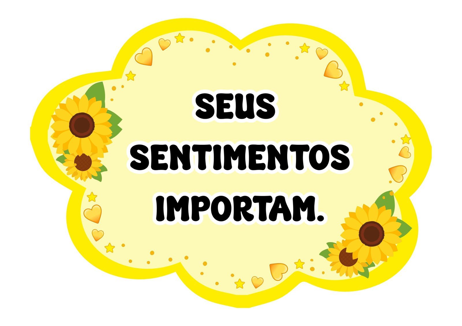 Plaquinhas de Setembro Amarelo com frases de acolhimento para uso escolar - Conteudo Didatico