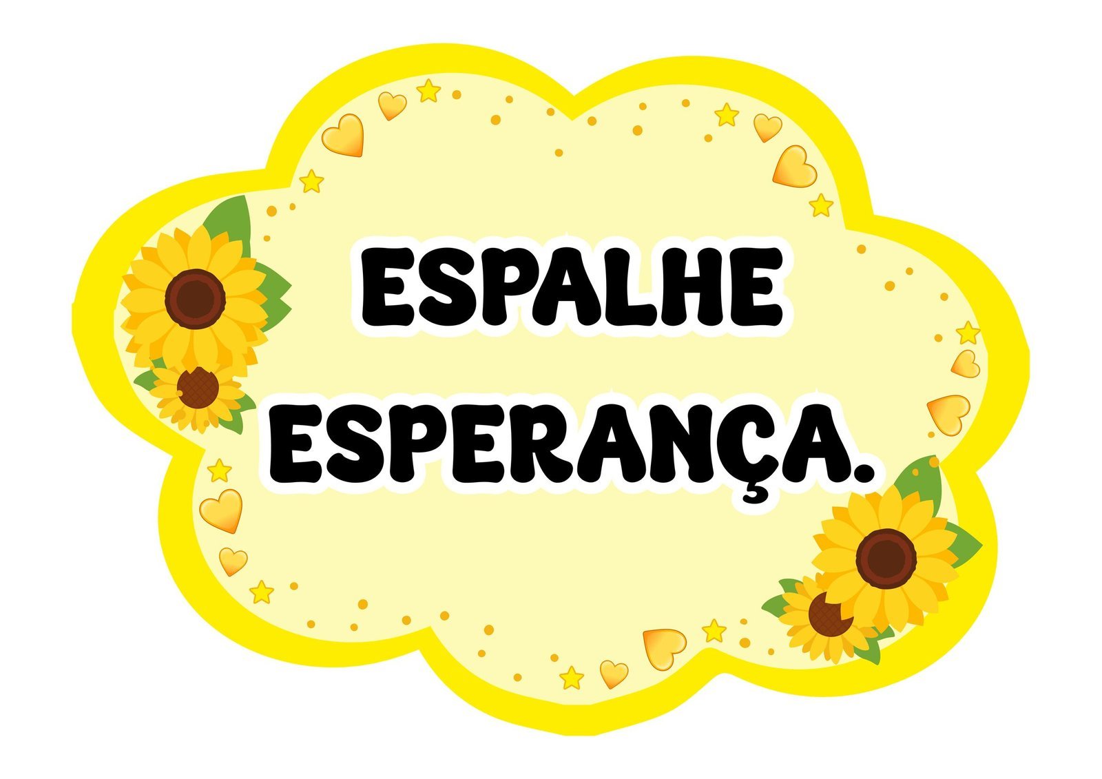 Plaquinhas de Setembro Amarelo com frases de acolhimento para uso escolar - Educacao Infantil