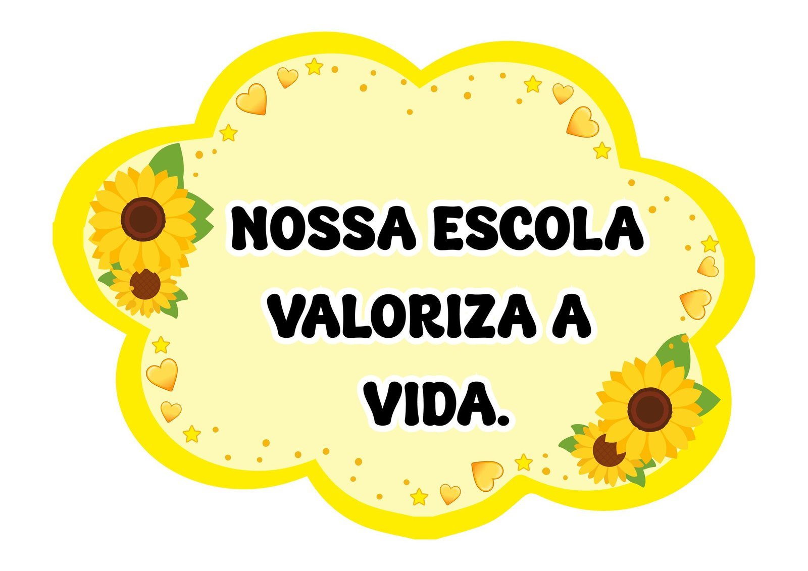 Plaquinhas de Setembro Amarelo com frases de acolhimento para uso escolar - Educativo