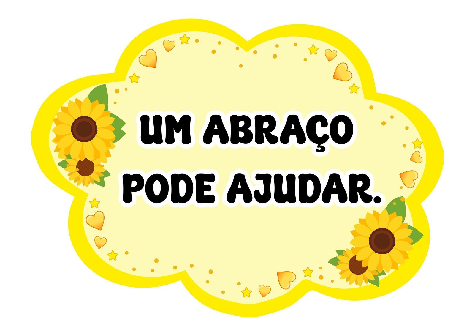 Plaquinhas de Setembro Amarelo com frases de acolhimento para uso escolar - Ensino Fundamental