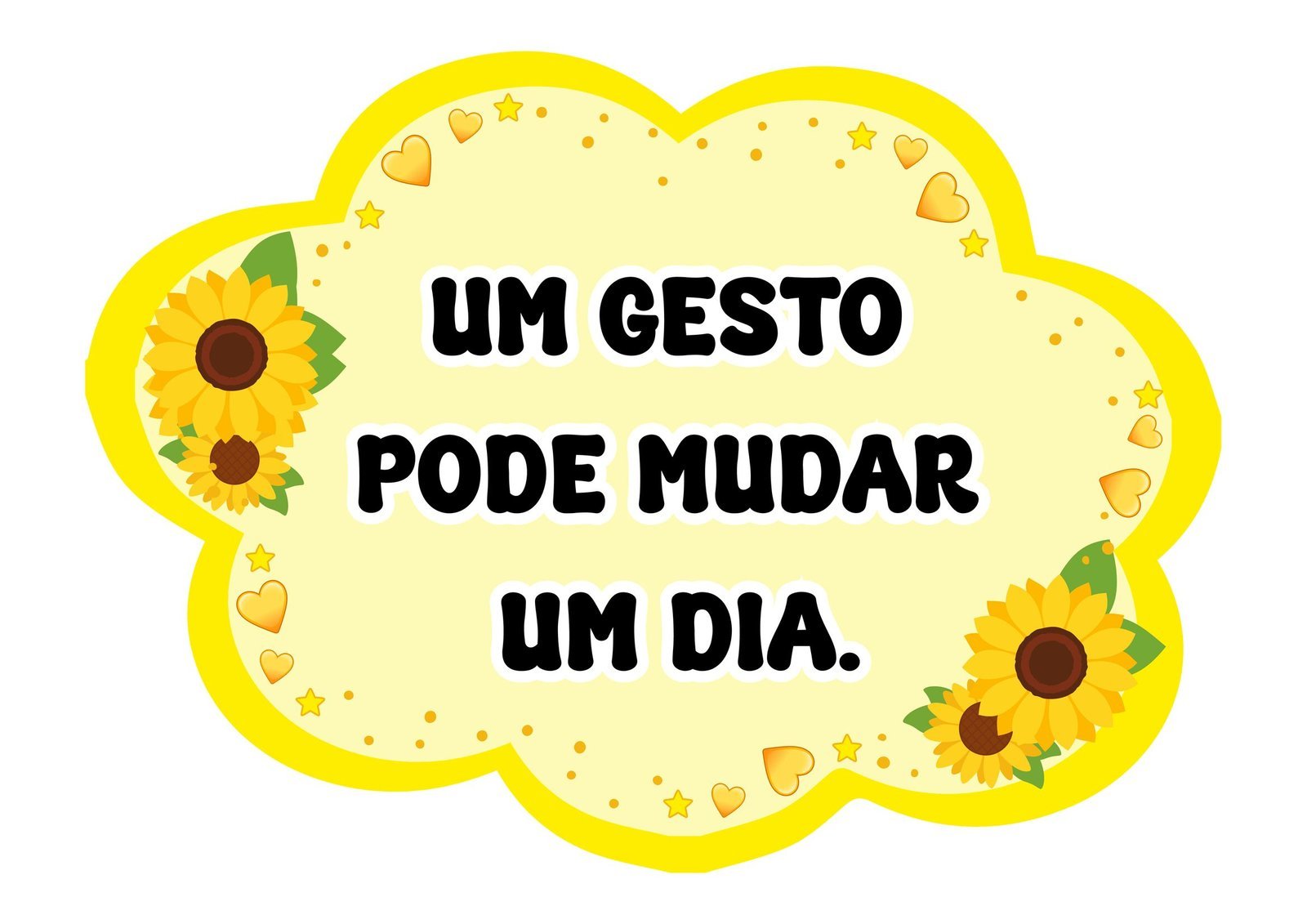 Plaquinhas de Setembro Amarelo com frases de acolhimento para uso escolar