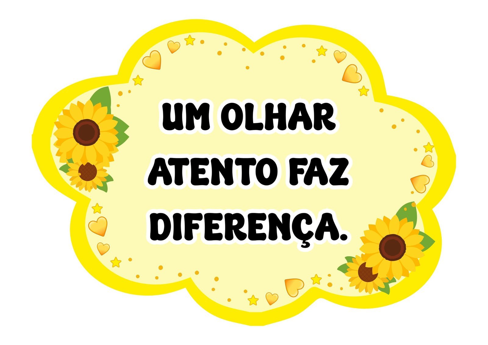 Plaquinhas de Setembro Amarelo com frases de acolhimento para uso escolar - Exercicio Educativo