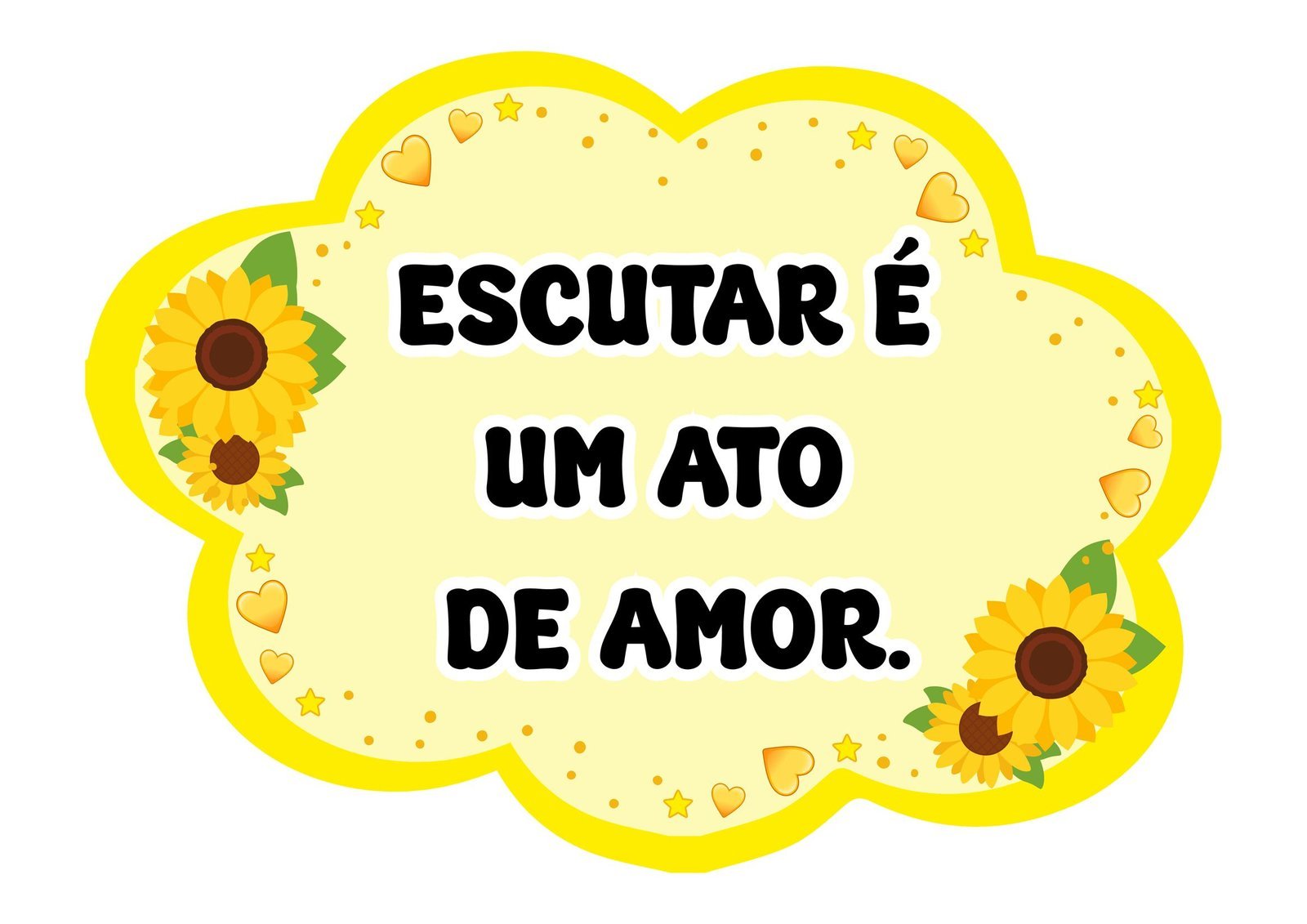 Plaquinhas de Setembro Amarelo com frases de acolhimento para uso escolar - Pedagogica