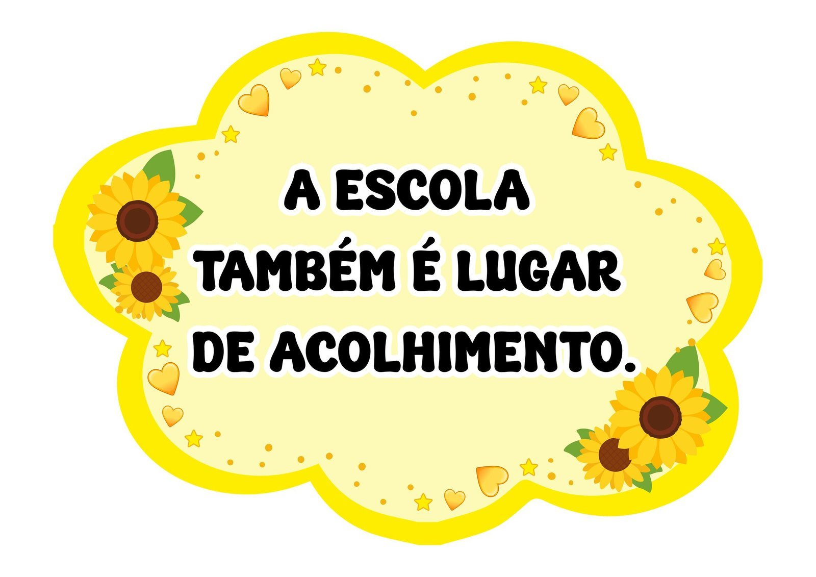 Plaquinhas de Setembro Amarelo com frases de acolhimento para uso escolar - Professores