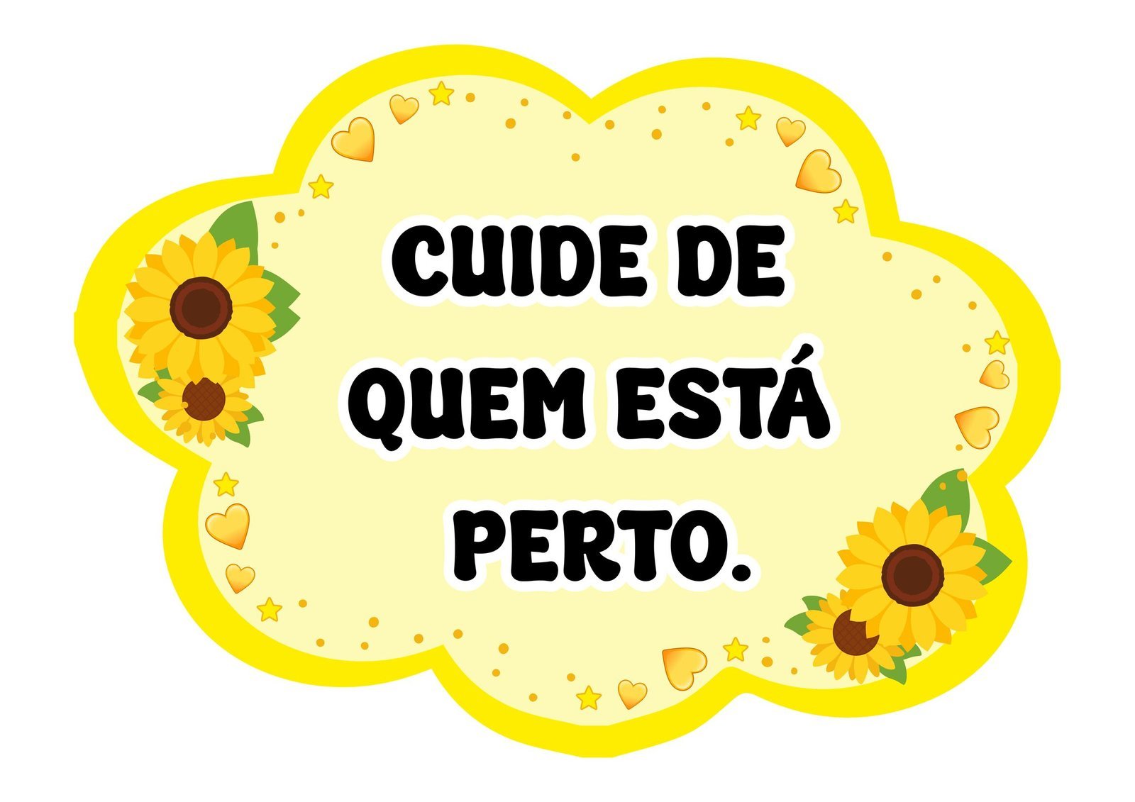Plaquinhas de Setembro Amarelo com frases de acolhimento para uso escolar - Professores