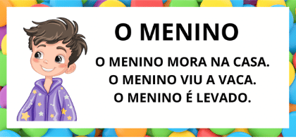 Leitura na Alfabetização: 42 Textos Pequenos para Usar com a Turma 9 Textos pequenos com sílabas simples para leitura na alfabetização - Titulo Texto Mennio