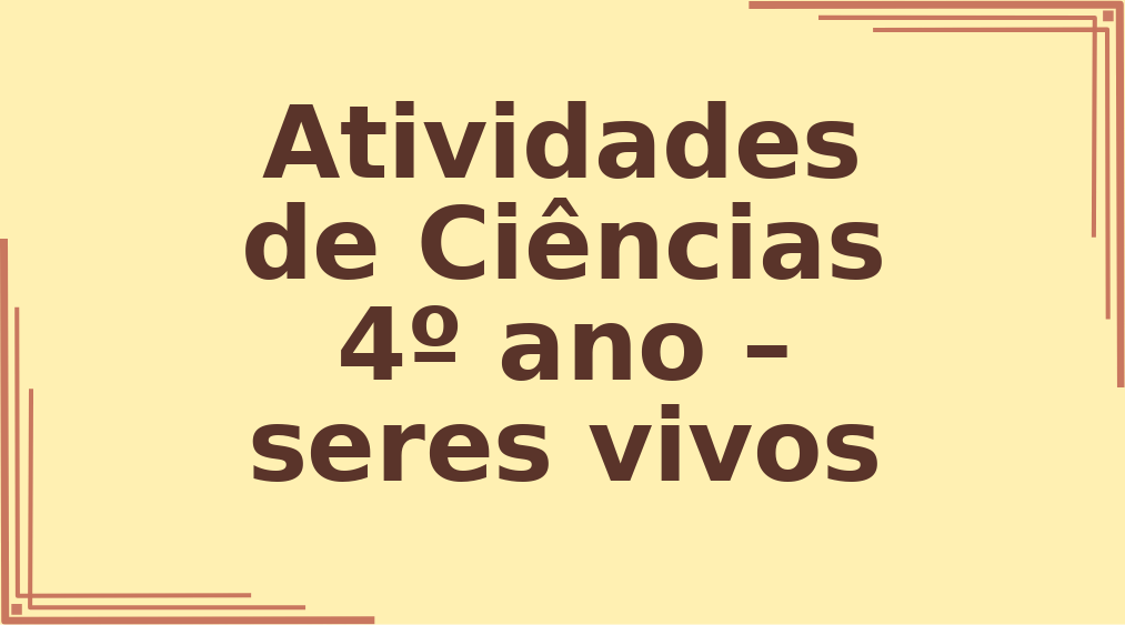 Atividades de Ciências 4º ano – seres vivos capa