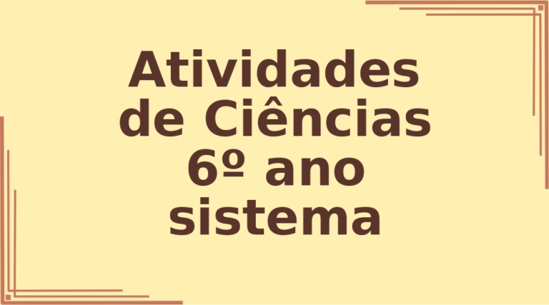 Atividades de Ciências 6º ano sistema solar capa