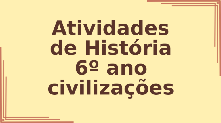 Atividades de História 6º ano civilizações antigas capa