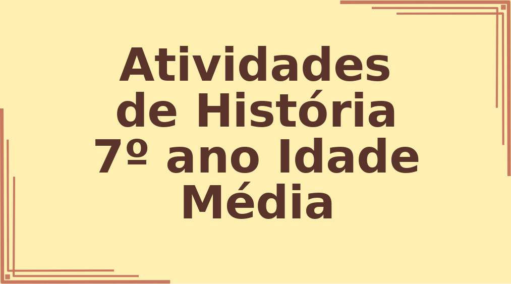 Atividades de História 7º ano Idade Média capa