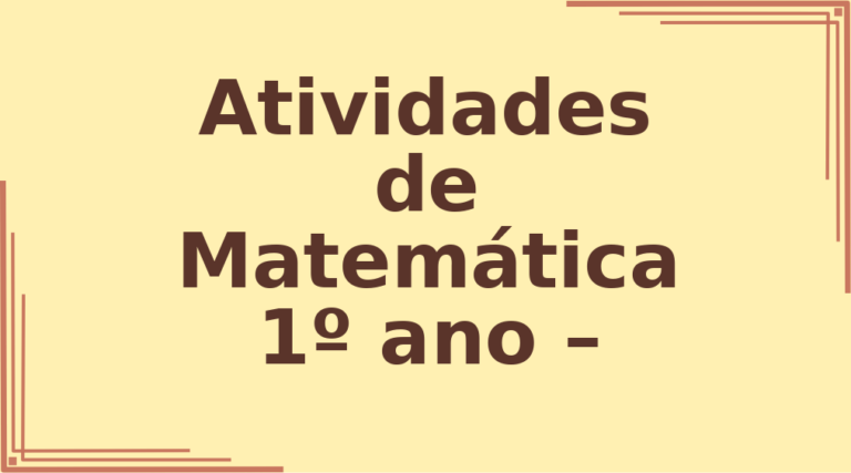 Atividades de Matemática 1º ano – números até 20 capa
