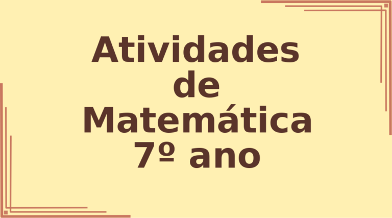 Atividades de Matemática 7º ano equações do 1º grau capa