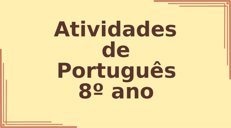 Atividades de Português 8º ano figuras de linguagem capa