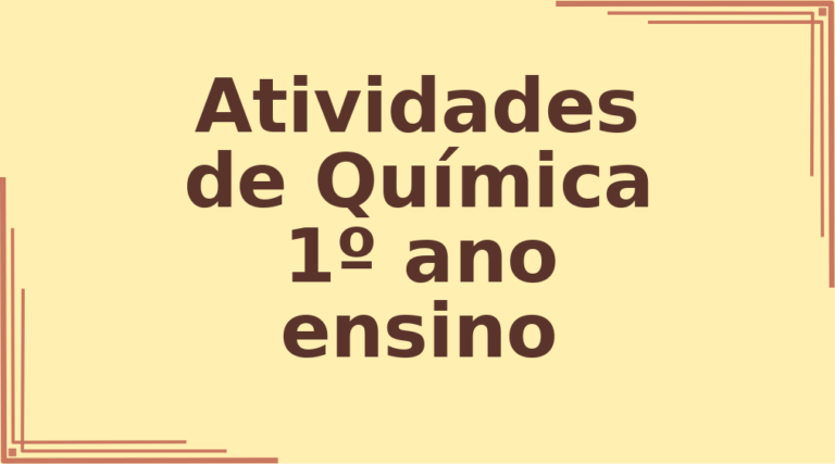 Atividades de Química 1º ano ensino médio tabela periódica capa