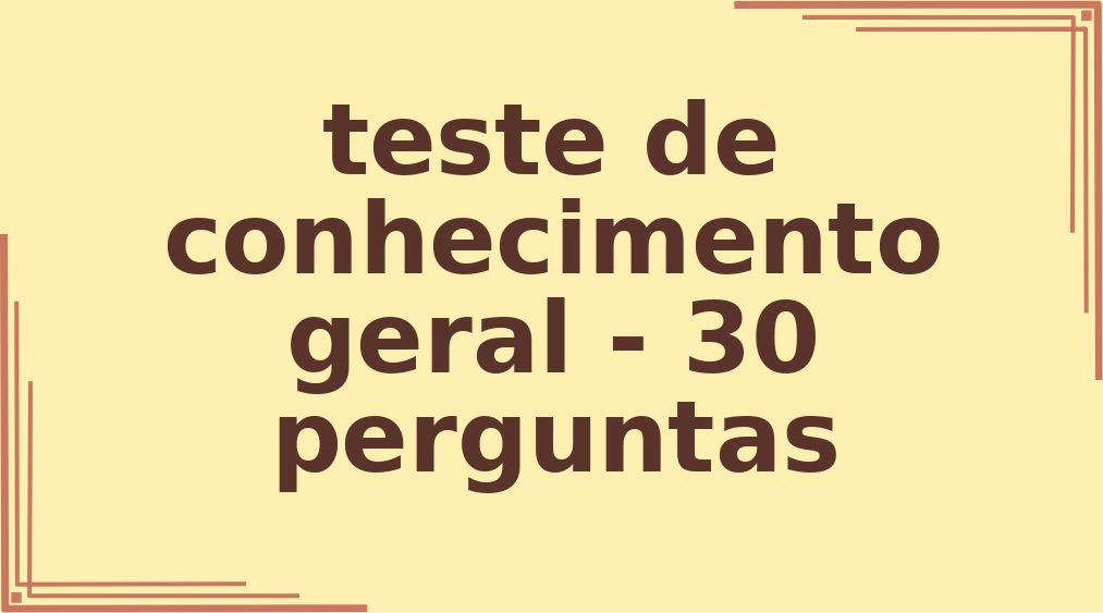 teste de conhecimento geral 30 perguntas capa