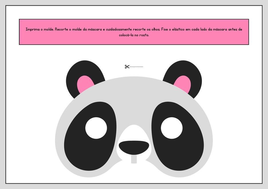 Máscara de carnaval infantil para imprimir