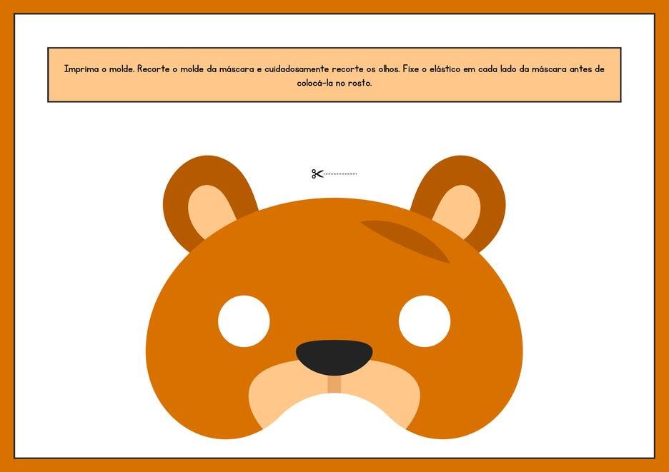 Máscara de carnaval infantil para imprimir