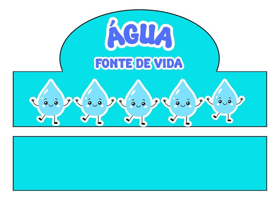 coroa dia da água para imprimir