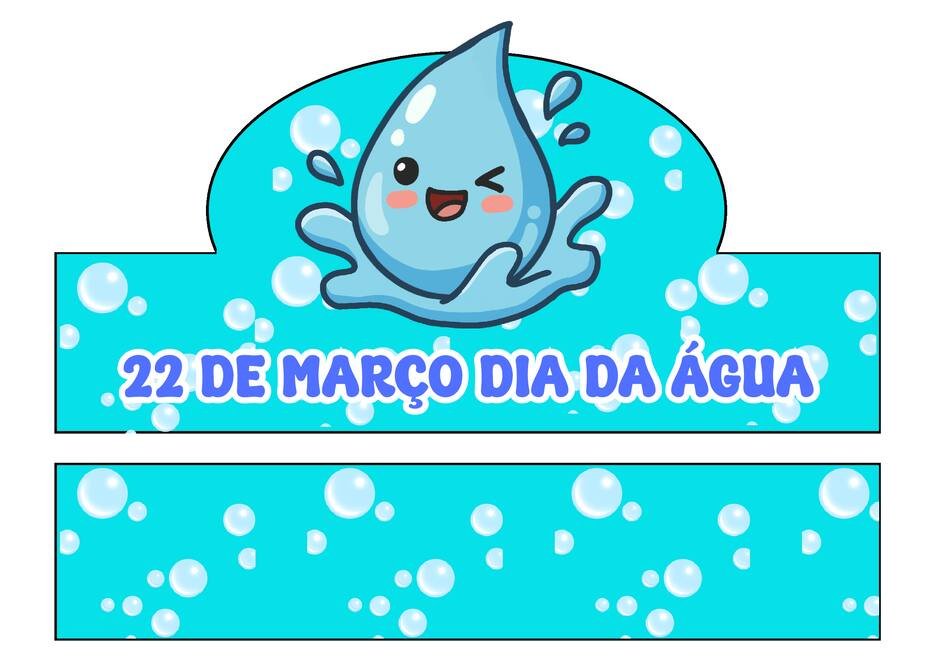 coroa dia da água para imprimir