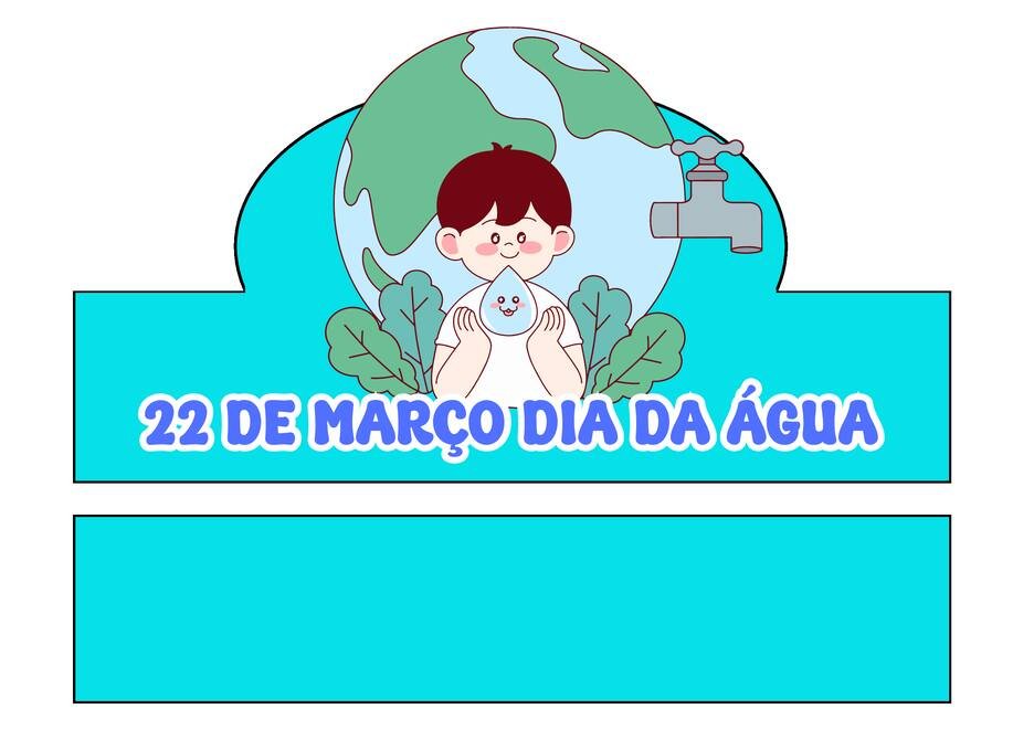 coroa dia da água para imprimir