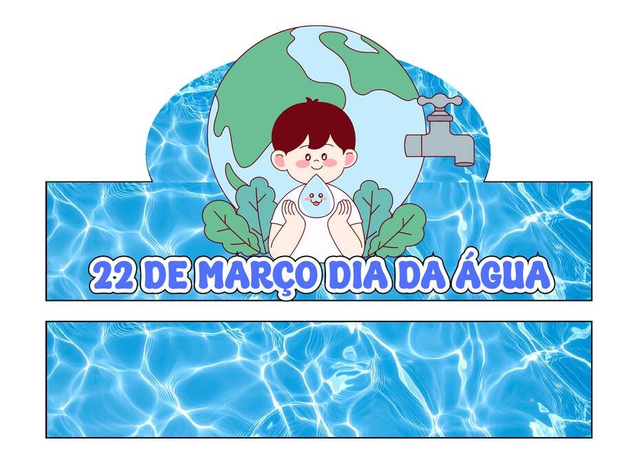 coroa dia da água para imprimir