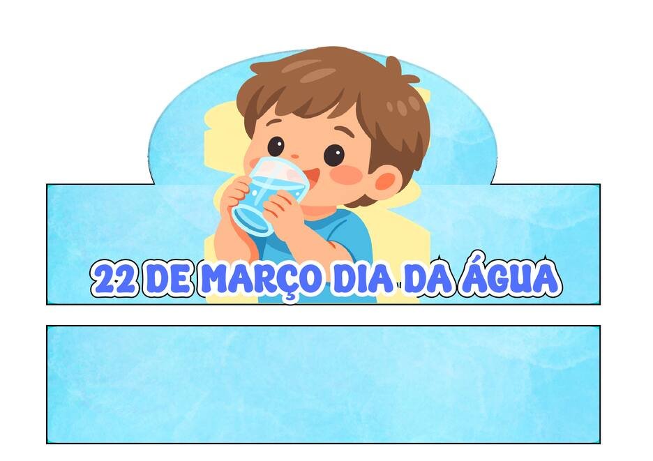 coroa dia da água para imprimir