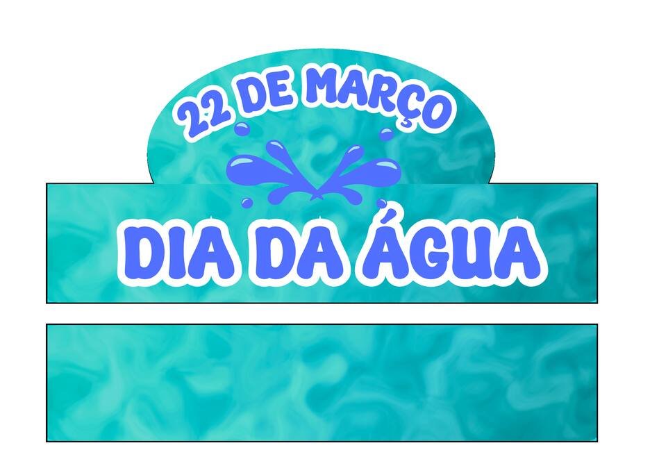 coroa dia da água para imprimir